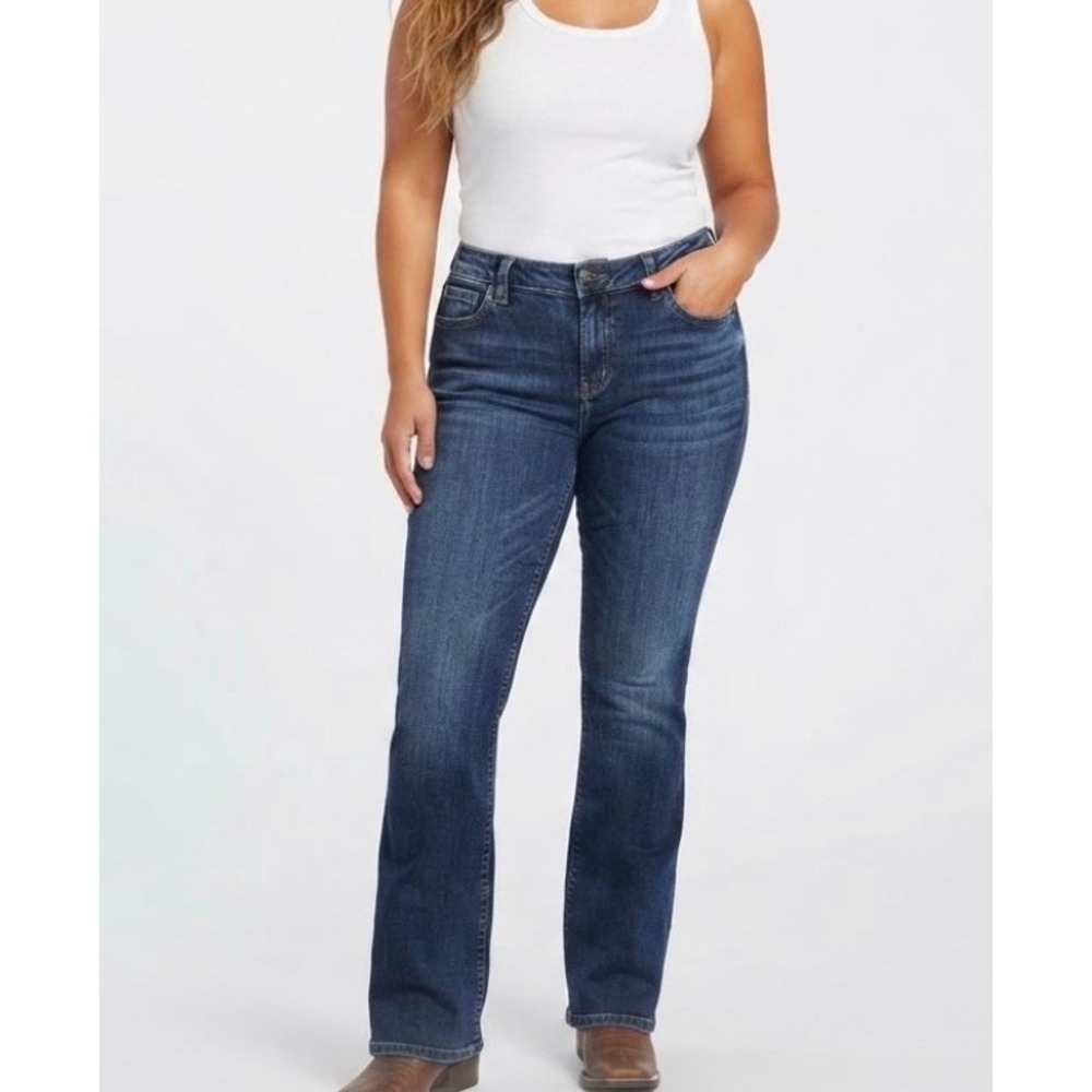 Idyllwind Miranda Lambert Womens Bootcut Jeans Dark Wash Size 16 Distressed Hem